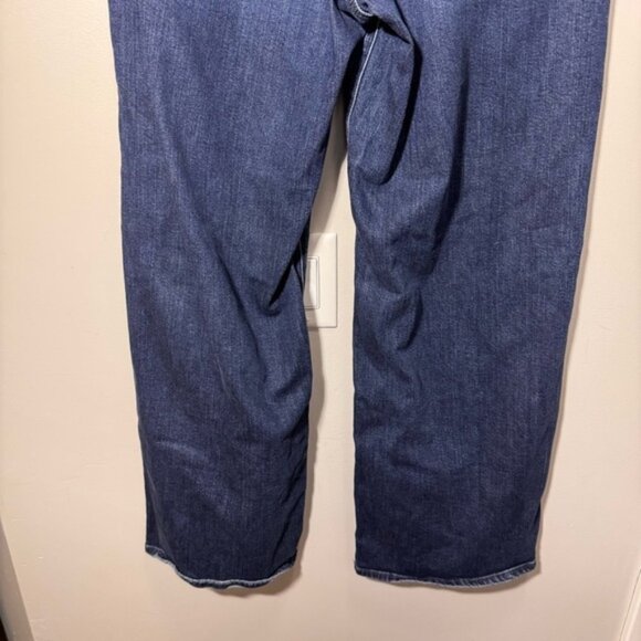 American Eagle Super High Rise Baggy Wide Leg Blue Jeans Size 12 - Picture 8 of 13